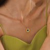 Wholesale Women's Electroplated Star Pattern Stainless Steel And Titanium Steel Drop Oil Necklace With Water Wave Chain