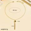 Wholesale Women's Electroplated Titanium Steel Clavicle Chain With Letter Number Text Patterns