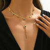 Wholesale Women's Electroplated Titanium Steel Clavicle Chain With Letter Number Text Patterns