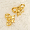 Wholesale Women's Electroplated Titanium Steel Insect And Bow Earrings With Highend Animal Style