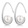 Wholesale Women's Elegant Casual Imitation Pearl Geometric Copper Electroplated Earrings