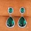 Wholesale Women's Elegant Copper Drop Shape Zircon Earrings