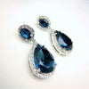 Wholesale Women's Elegant Copper Drop Shape Zircon Earrings