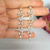 Wholesale Women's Elegant Copper Flower Long Earrings With Tassel Leaf