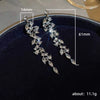 Wholesale Women's Elegant Copper Flower Long Earrings With Tassel Leaf