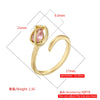 Wholesale Women's Elegant Copper Inlaid Colored Diamond Flower Ring With Zirconia Processing