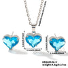Wholesale Women's Elegant Copper Love Pattern Heartshaped Pendant Earrings And Necklace Threepiece Set With O Chain And Electroplating
