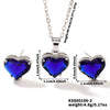 Wholesale Women's Elegant Copper Love Pattern Heartshaped Pendant Earrings And Necklace Threepiece Set With O Chain And Electroplating