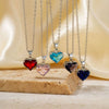 Wholesale Women's Elegant Copper Love Pattern Heartshaped Pendant Earrings And Necklace Threepiece Set With O Chain And Electroplating