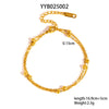 Wholesale Women's Elegant Double Layer Round Bead Bracelet In Stainless Steel With Vacuum Real Gold Electroplating In Pvd Furnace
