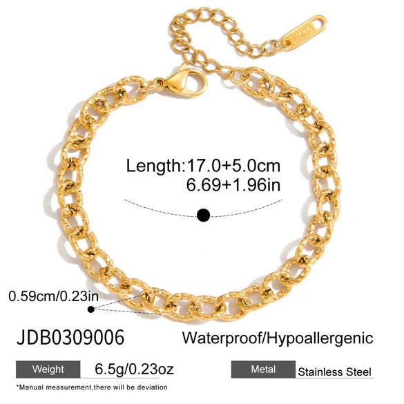 Wholesale Women's Elegant Electroplated Stainless Steel Heart And Geometric Shape Pendant Bracelet Jewelry