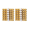Wholesale Women's Elegant French Imitation Pearl Stainless Steel Earrings With Round Beads Square Love Bow Tie Design And Electroplating Treatment