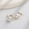 Wholesale Women's Elegant French Retro Minimalist Geometric 925 Silver Electroplated Stud Earrings