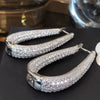 Wholesale Women's Elegant Geometric Copper Earrings With Zirconia And Drop Shape Design