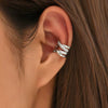 Wholesale Women's Elegant Geometric Copper Goldplated Inlaid Zircon Crosshollowedout Earrings