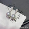 Wholesale Women's Elegant Geometric Copper Imitation Pearl Earrings Set With Zircon