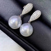 Wholesale Women's Elegant Geometric Copper Imitation Pearl Earrings Set With Zircon