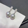 Wholesale Women's Elegant Geometric Copper Imitation Pearl Earrings Set With Zircon