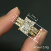 Wholesale Women's Elegant Geometric Copper Ring Threepiece Set With Zirconia
