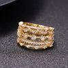 Wholesale Women's Elegant Geometric Copper Ring With Zirconia Design Jewelry