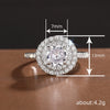 Wholesale Women's Elegant Geometric Copper Ring With Zirconia