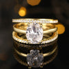 Wholesale Women's Elegant Geometric Copper Zircon Inlaid Ring