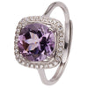 Wholesale Women's Elegant Geometric Crystal Ring In S925 Sterling Silver Set With Crystal