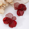 Wholesale Women's Elegant Geometric Floral Hollowout Alloy And Stainless Steel Electroplated Earrings Jewelry