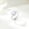 Wholesale Women's Elegant Geometric Gas Inlaid Zircon Diamond Ring Copper Electroplated 18K Real Gold