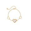 Wholesale Women's Elegant Geometric Heartshaped Butterfly Pendant Bracelet In Stainless Steel And 18K Gold With Electroplating