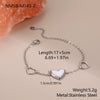 Wholesale Women's Elegant Geometric Heartshaped Butterfly Pendant Bracelet In Stainless Steel And 18K Gold With Electroplating