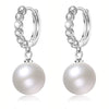 Wholesale Women's Elegant Geometric Imitation Pearl Copper Earrings