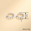 Wholesale Women's Elegant Geometric Imitation Pearl Copper Electroplated Earrings