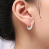 Wholesale Women's Elegant Geometric Imitation Pearl Copper Electroplated Earrings