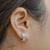 Wholesale Women's Elegant Geometric S925 Silver Inlaid Colored Zirconium Earrings