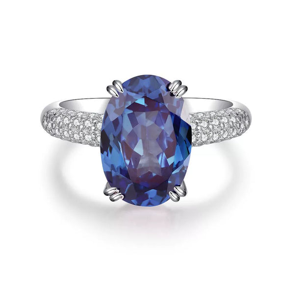 Wholesale Women's Elegant Geometric S925 Silver Ring With High Carbon Diamond Zircon Inlay And Electroplating Treatment