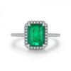 Wholesale Women's Elegant Geometric S925 Sterling Silver Ring With Imitation Para???¡ì?aba Tourmaline And Zircon Inlay