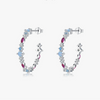 Wholesale Women's Elegant Geometric S925 Sterling Silver Zircon Earrings