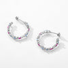 Wholesale Women's Elegant Geometric S925 Sterling Silver Zircon Earrings
