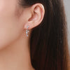 Wholesale Women's Elegant Geometric S925 Sterling Silver Zircon Earrings