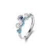 Wholesale Women's Elegant Geometric Silver 925 Electroplated Ring Jewelry
