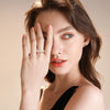 Wholesale Women's Elegant Geometric Silver 925 Electroplated Ring Jewelry