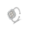 Wholesale Women's Elegant Geometric Silver 925 Electroplated Ring Jewelry