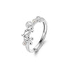 Wholesale Women's Elegant Geometric Silver 925 Electroplated Ring Jewelry
