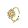 Wholesale Women's Elegant Geometric Silver 925 Electroplated Ring Jewelry