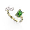 Wholesale Women's Elegant Geometric Silver 925 Electroplated Ring Jewelry