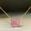 Wholesale Women's Elegant Geometric Square 925 Sterling Silver Necklace Bracelet Ring With Ochain And Electroplating