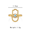 Wholesale Women's Elegant Geometric Stainless Steel Goldplated Ring