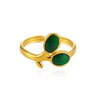 Wholesale Women's Elegant Geometric Stainless Steel Goldplated Ring