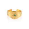 Wholesale Women's Elegant Geometric Stainless Steel Goldplated Ring